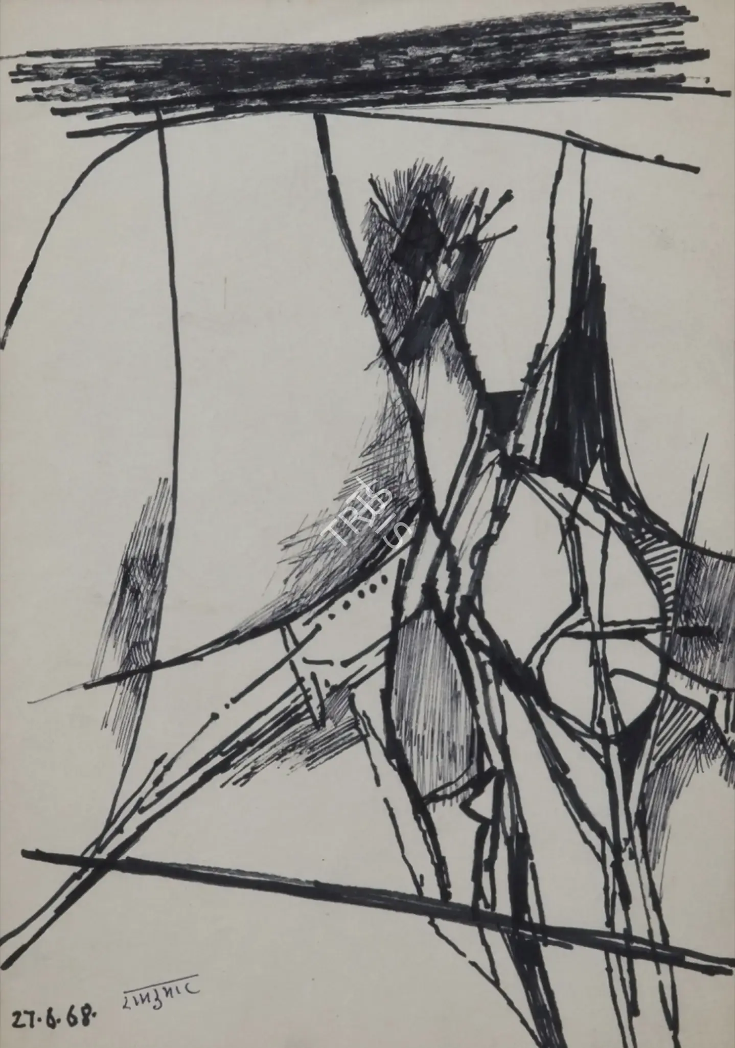 Ramkumar (Artist). Untitled, 1968 | Drawing