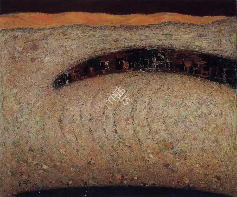 Hebbar, K.K. (Artist). Ajanta. Oil on canvas, 1966 | Painting | FineArts | 00371290