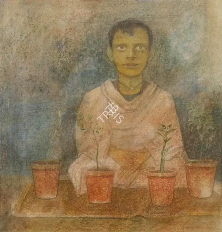 Pyne, Ganesh (Artist). The Plant-Seller, 1989 | Painting