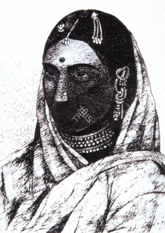 Adimoolam, K.M. (Artist). Untitled. Pen and ink on paper, n.d. | Drawing | FineArts | 00372027