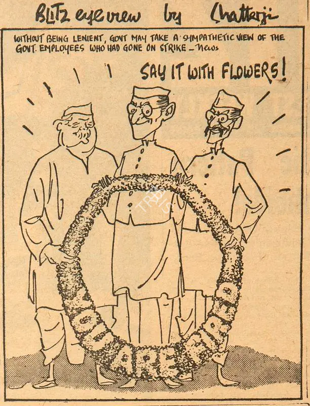 Chatterjee, Basu (Cartoonist). Say It with Flowers !, 1960 | Cartoons