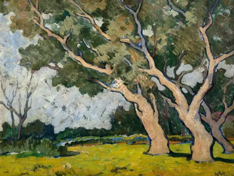 Satwalekar, Madhav (Artist). Untitled. Oil on board, 1955 | Painting | FineArts | 00595608