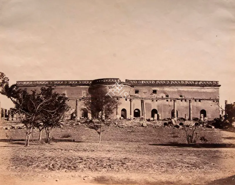 Beato, Felice (Photographer). Metcalfe House, Delhi - India after Mutiny. Albumen print pasted on thin paper, 1858 | Antiquarian Photograph | Photography | 00116227