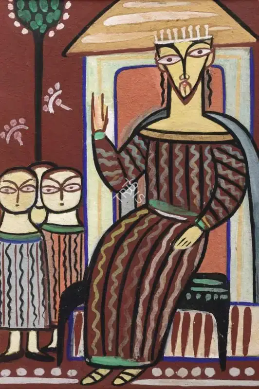 Roy, Jamini (Artist). Untitled (Jesus Preaching), n.d. | Painting