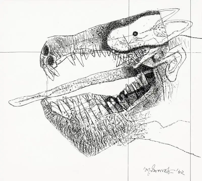 Pyne, Ganesh (Artist). Untitled (The Beast), 1982 | Drawing
