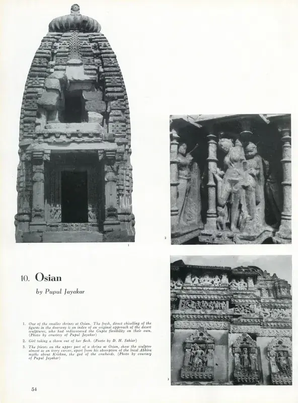 Jayakar, Pupul (Essayist). Osian. In Marg - Rajasthani Sculpture. 12(2), pp. 54-60. Bombay: Marg, March 1959 | Essay | FineArts | 00668883