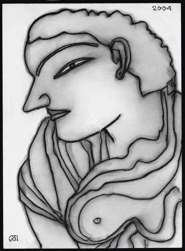 Chowdhury, Jogen (Artist). Woman's Head, 2004 | Painting