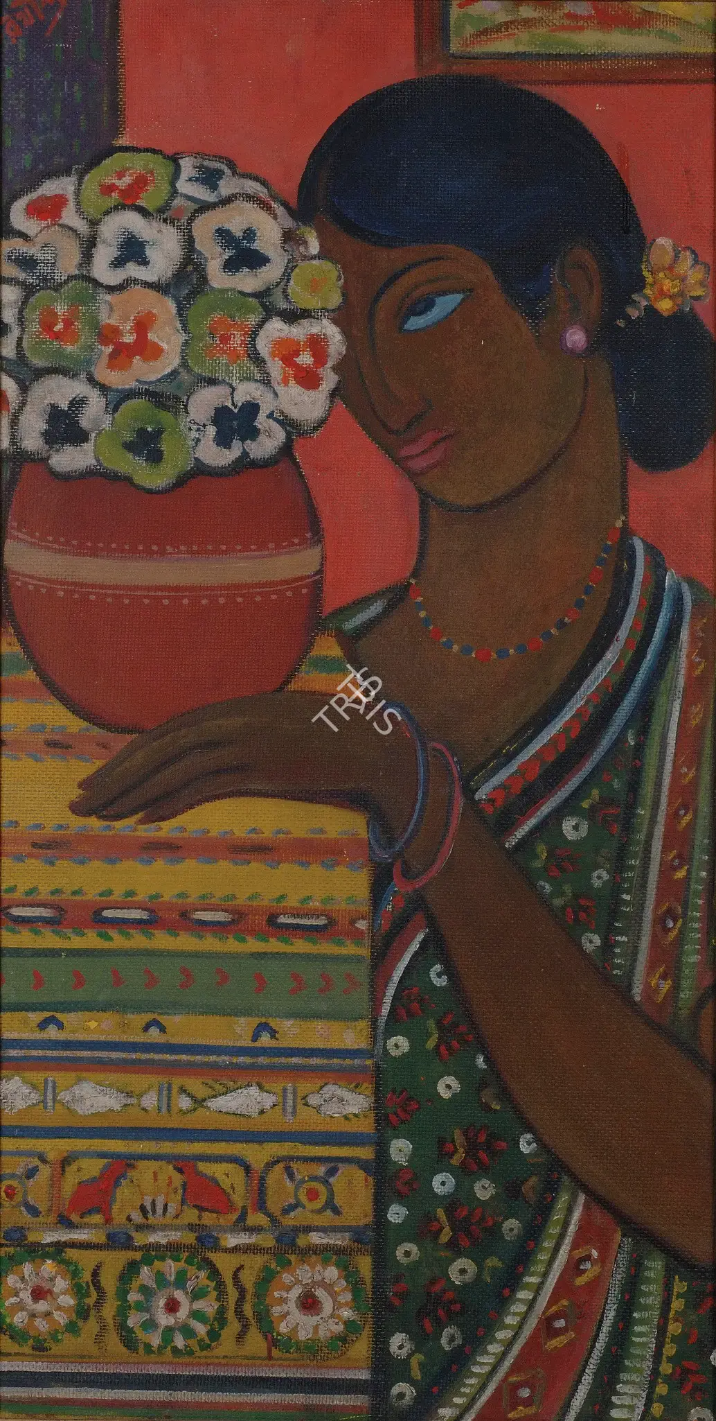 Maitra, Rathin (Artist). Untitled. Oil on board, 1950 | Painting | FineArts | 00896751