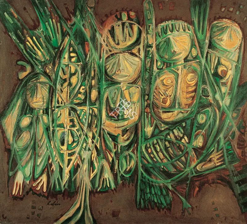 Mondal, Rabin (Artist). Coronation II: The Exiles & their Kingdom. Oil on canvas, 1978 | Painting | FineArts | 00597767