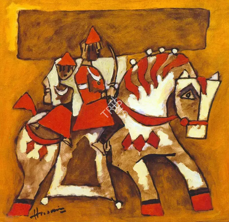 Husain, M.F. (Artist). Untitled. Acrylic on canvas, n.d. | Painting | FineArts | 00574876