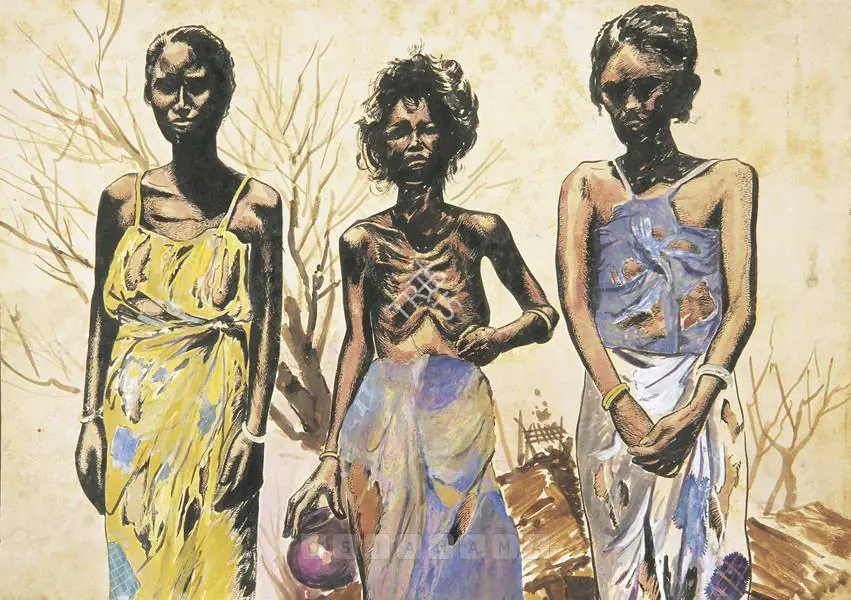 Chittaprosad (Artist). African Women, n.d. | Painting