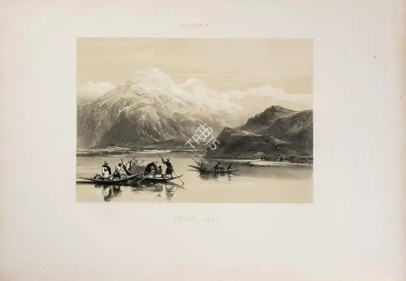 Hardinge, J.D. (Lithographer). The Wulur Lake. Print on paper, circa 1847 | Lithograph, Recollections of India, 1847 | ArcHeritage | 00156336
