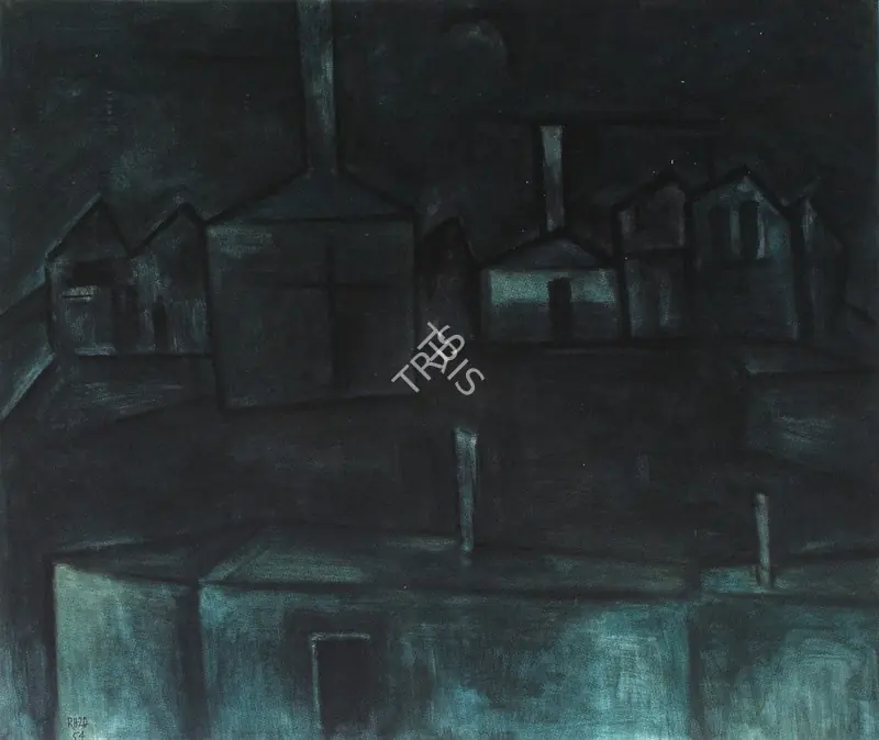 Raza, S.H. (Artist). Untitled. Gouache on paper, 1953 | Painting | FineArts | 00599177