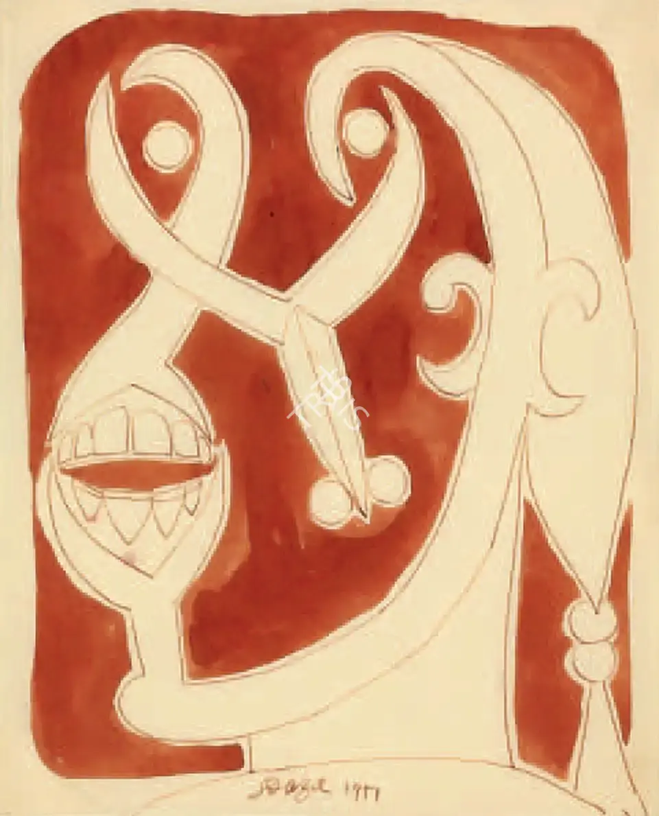 Souza, F.N. (Artist). Untitled (King), 1951 | Drawing