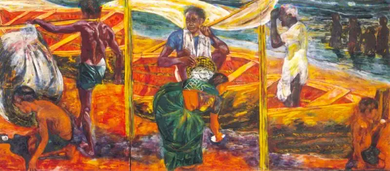 Ramesh, V. (Artist). The Shell Seekers, 1992 | Painting