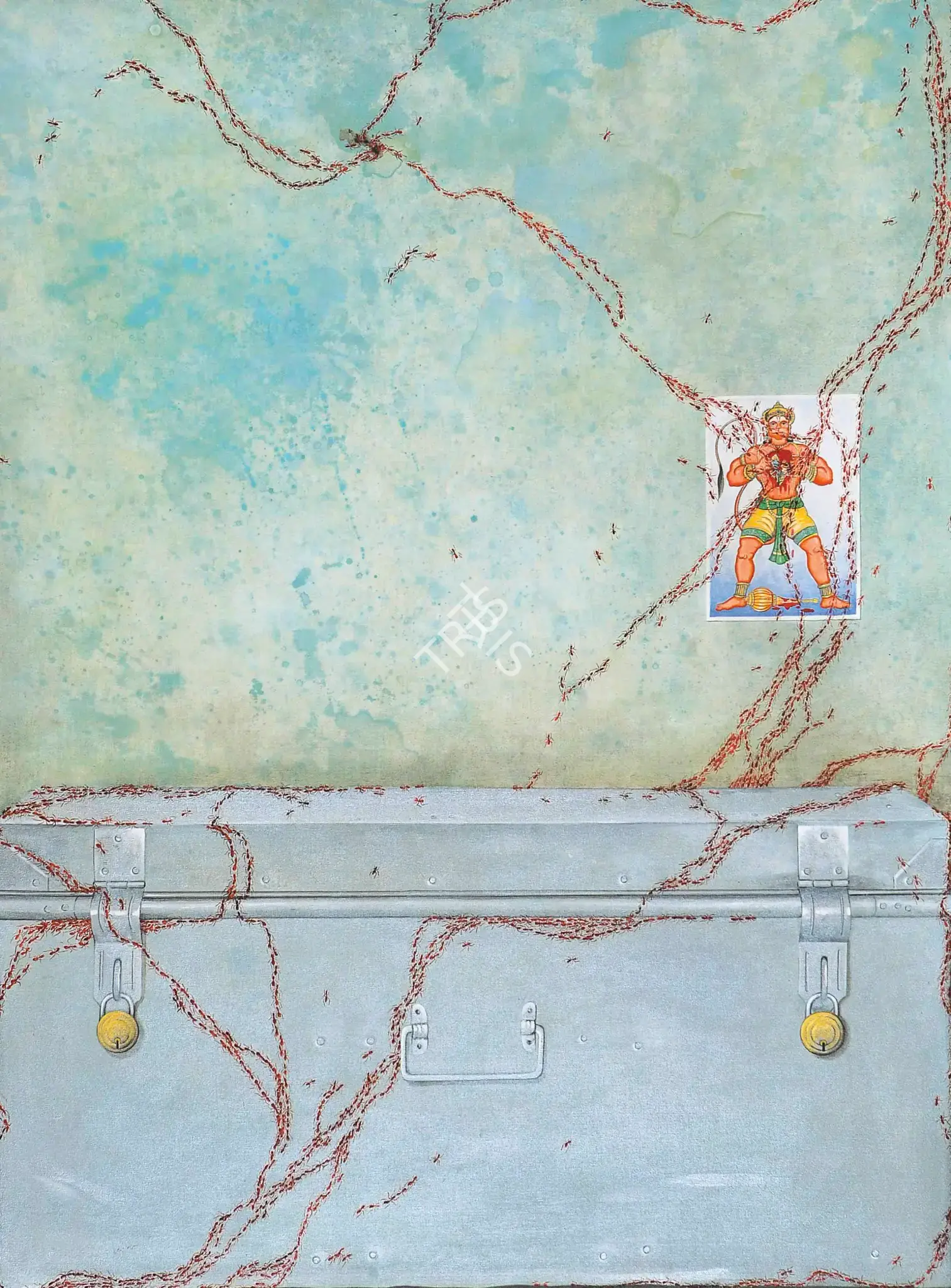 Panda, Jagannath (Artist). Untitled (The Trunk). Acrylic and metallic paint on canvas, 2004 | Painting | FineArts | 00645663