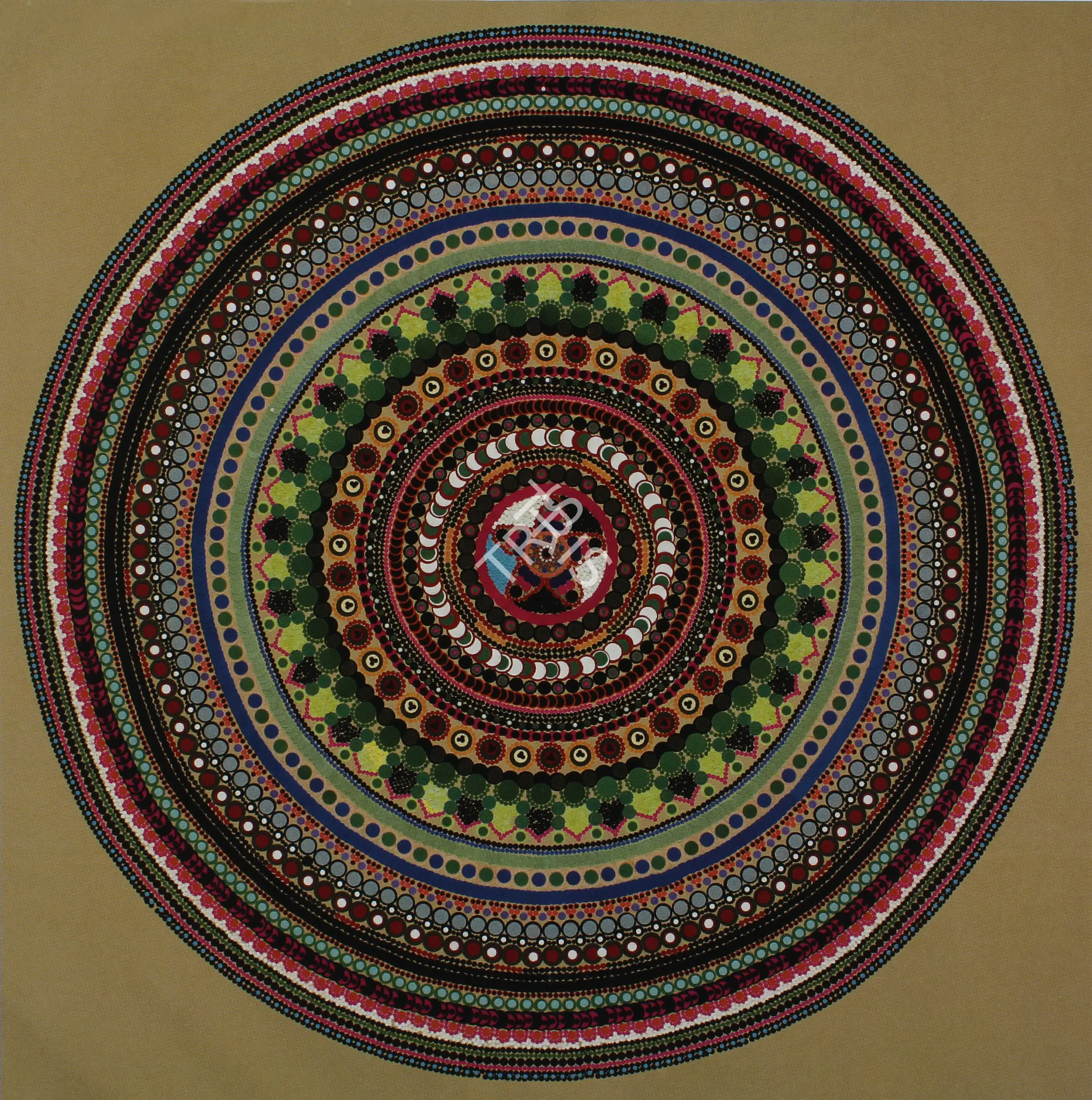 Kher, Bharti (Artist). Indra's Net 6. Bindis on aluminium composite panel, 2007 | Collage | FineArts | 00901035
