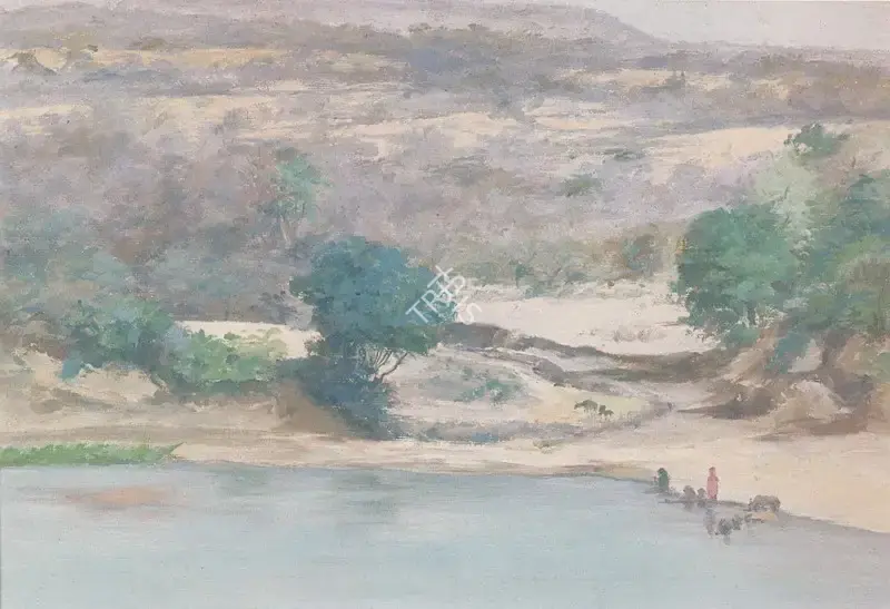 Muller, A.H. (Artist). Riverscape, n.d. | Painting