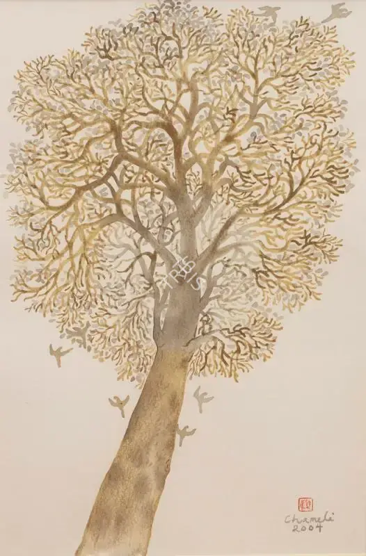 Ramachandran, Chameli (Artist). Untitled. Chinese ink and watercolour on paper, 2004 | Painting | FineArts | 00547995
