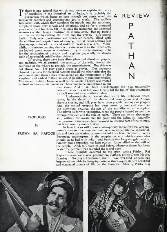 Acharekar, M.R. (Essayist). Pathan - A Review. In Marg. 1(4), pp. 78-79. Bombay: Modern Architectural Research Group, July 1947 | Essay | CinemaEducation | 00668754, 1947
