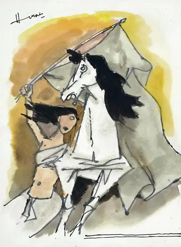 Husain, M.F. (Artist). Untitled, 1981 | Painting