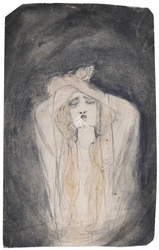 Sher-Gil, Amrita (Artist). Untitled. Watercolour on paper, circa 1930 | Painting | EconomicsArt | 00871632