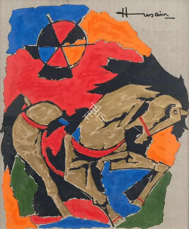 Husain, M.F. (Artist). Untitled (Horse), n.d. | Graphic Art