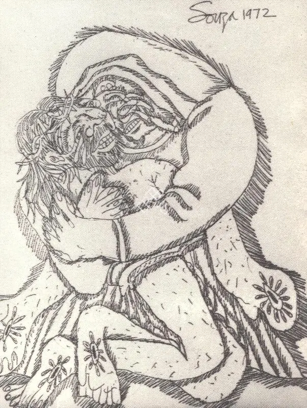 Souza, F.N. (Artist). Pieta. 1972 | Art Heritage 6, 1986-1987 | Drawing | FineArts | 00530226