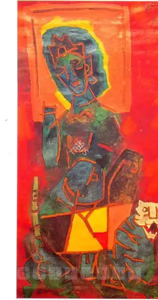 Husain, M.F. (Artist). Durga. Acrylic on paper, n.d. | Painting  | 00878324