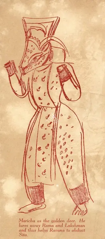Chavda, Shiavax (Artist). Maricha as the Golden Dear, n.d. | Drawing