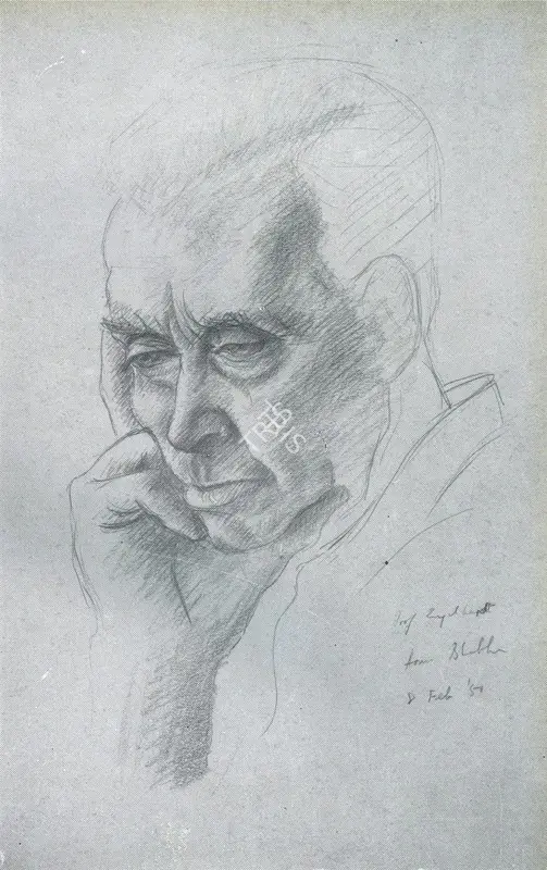 Bhabha, Homi J. (Artist). Professor Engelhardt, 1949 | Sketch