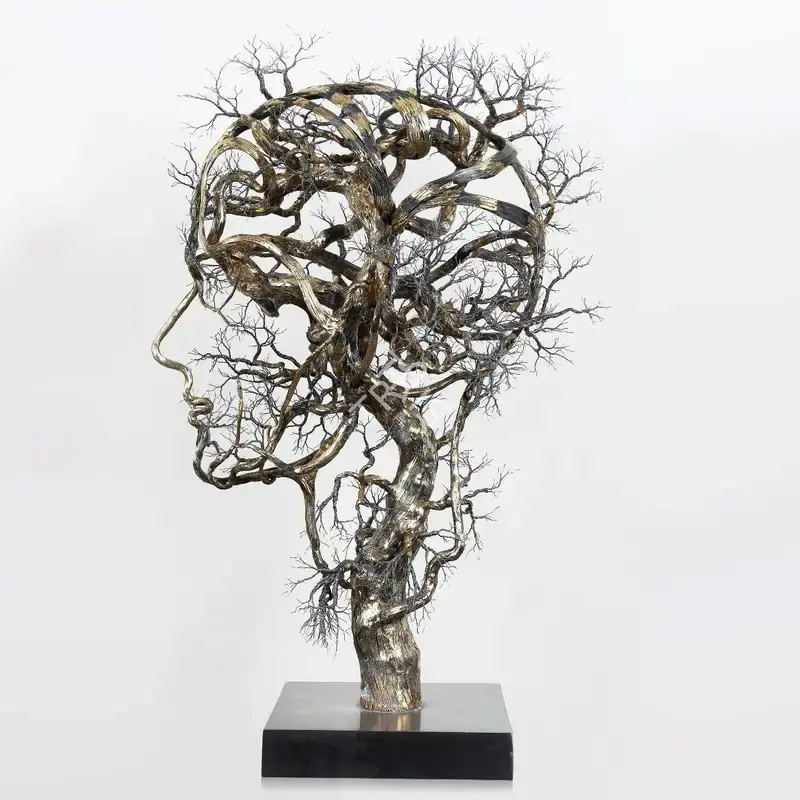 Singh, Dhananjay (Artist). Untitled. Stainless steel wire and bronze, 2014 | Sculpture | FineArts | 00330864