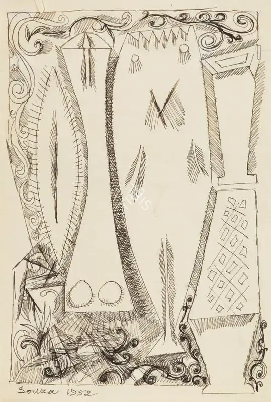 Souza, F.N. (Artist). Untitled, 1952 | Drawing