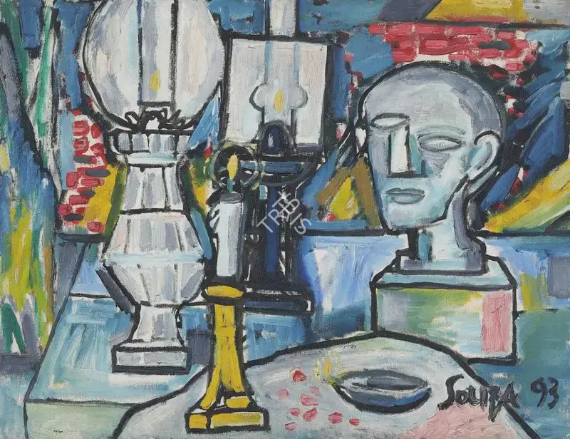 Souza, F.N. (Artist). Still Life with Lamps, 1993 | Painting