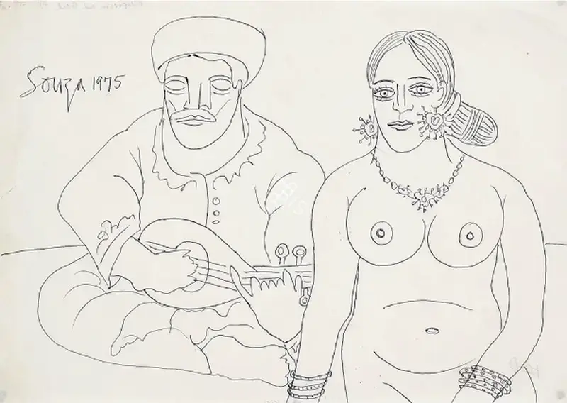 Souza, F.N. (Artist). Untitled, 1975 | Drawing