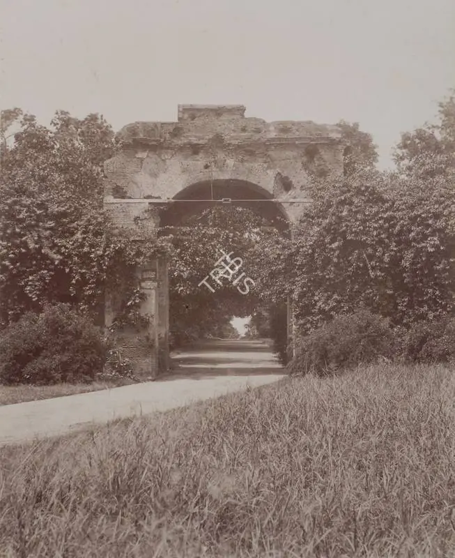 Bourne, Samuel (Photographer). The Baily Guard Gate, Lucknow - From the album 'India Ceylon and Egypt 1901-1902'. Albumen Print pasted on mount, c.1865-1866 | Antiquarian Photograph | Photography | 00115483