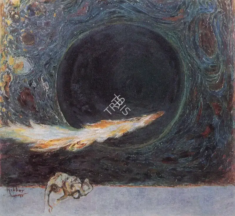 Hebbar, K.K. (Artist). Tragedy, 1985 | Painting