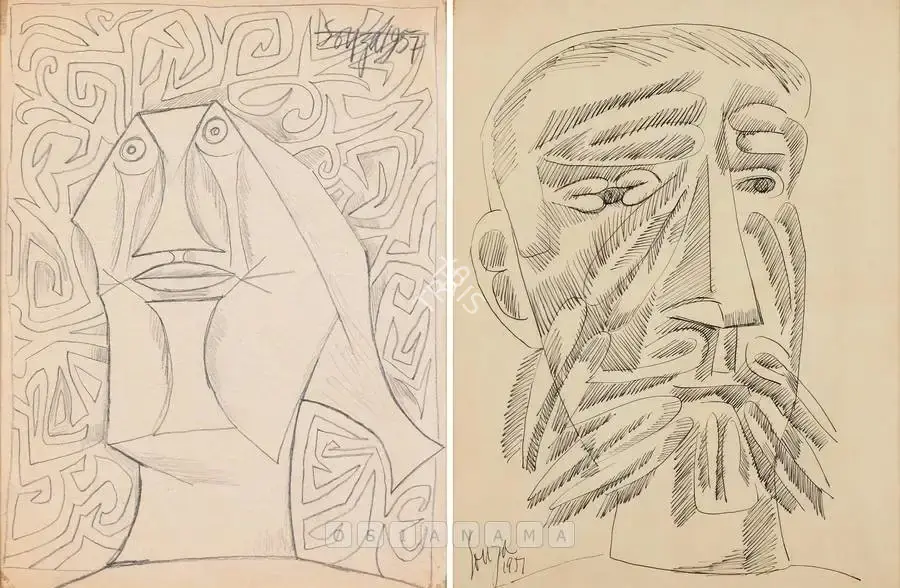 Souza, F.N. (Artist). Untitled, 1957 | Drawing