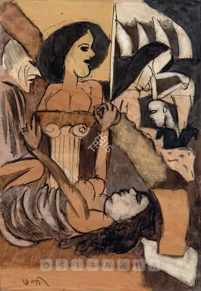 Subramanyan, K.G. (Artist). Untitled. Reverse painting on plastic sheet, 1950s | Painting | FineArts | 00899714