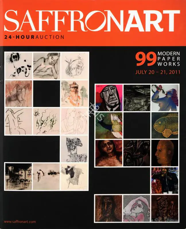 Saffronart (Auction House). 99 Modern Paper Works. 21 July 2011, Online | Auction Catalogue | EconomicsArt | 00862091