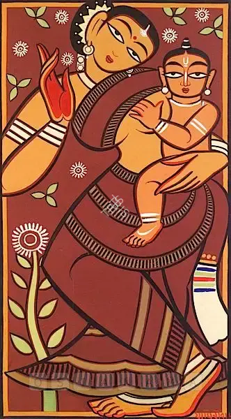 Roy, Jamini (Artist). Mother And Child, n.d. | Painting