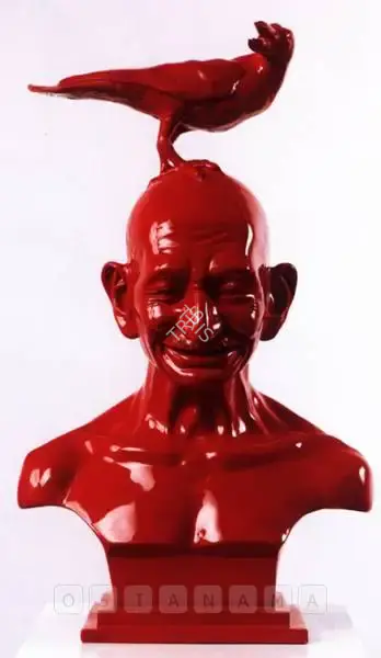 Roy, Debanjan (Artist). India Shining IV (Gandhi With Bird), n.d. | Sculpture