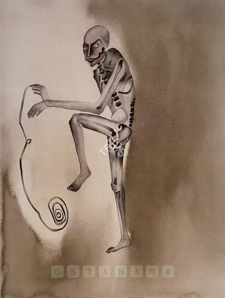 Dodiya, Atul (Artist). Fakir With Long Nail XI. Watercolour on paper, 2002 | Painting  | 00879936