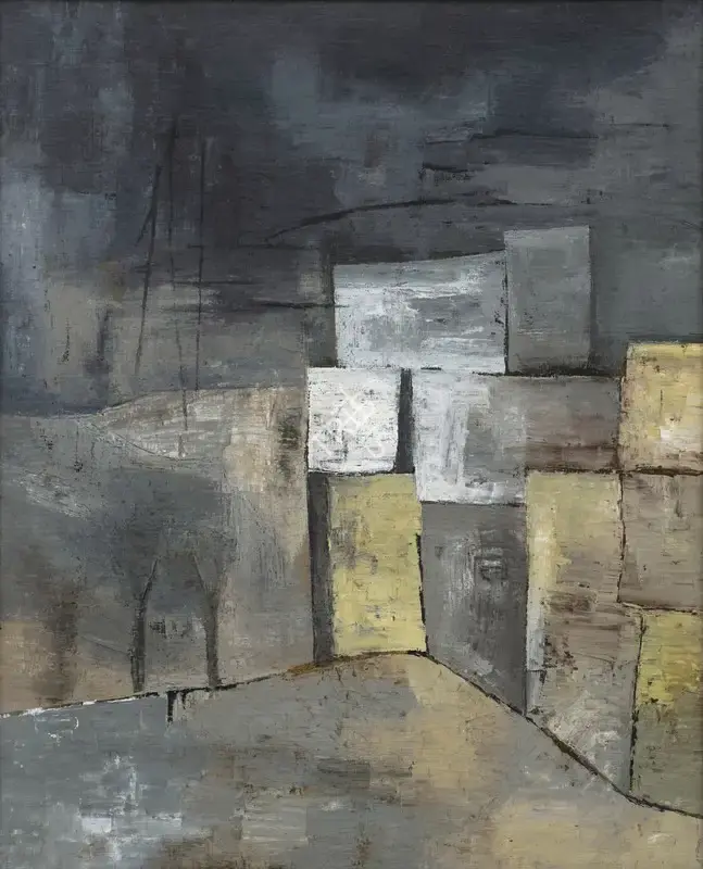 Ramkumar (Artist). Greek Landscape. Oil on canvas, c.1960 | Painting | FineArts | 00416671