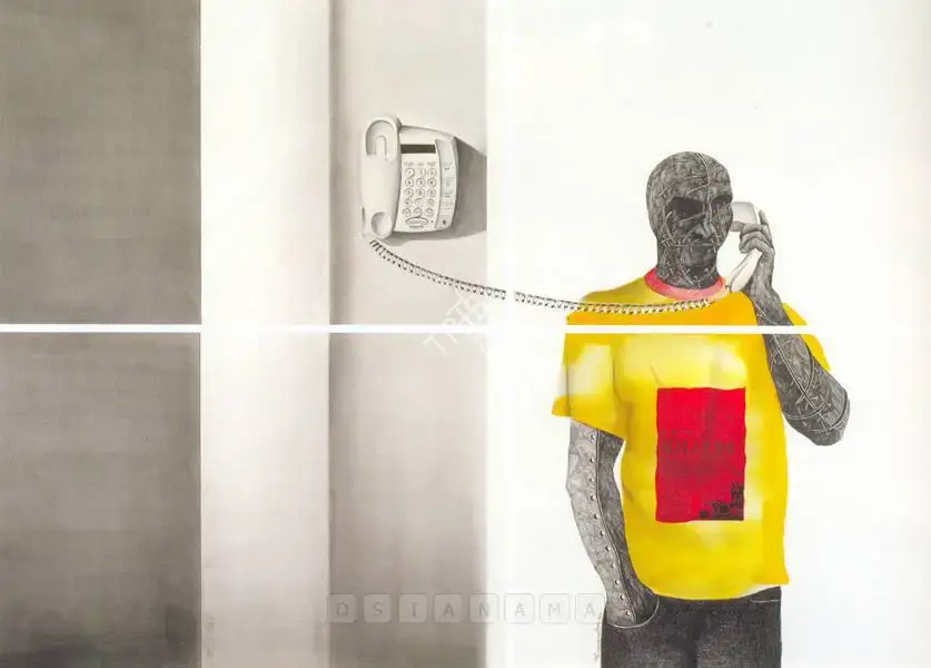 Chaturvedi, P.N. (Artist). The Man With Telephone, 2008 | Print