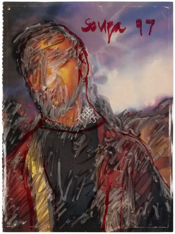 Souza, F.N. (Artist). Untitled (Man in Red Jacket), 1997 | Painting