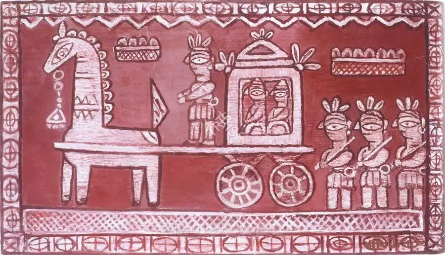 Roy, Jamini (Artist). Bridegroom's Procession, n.d. | Painting