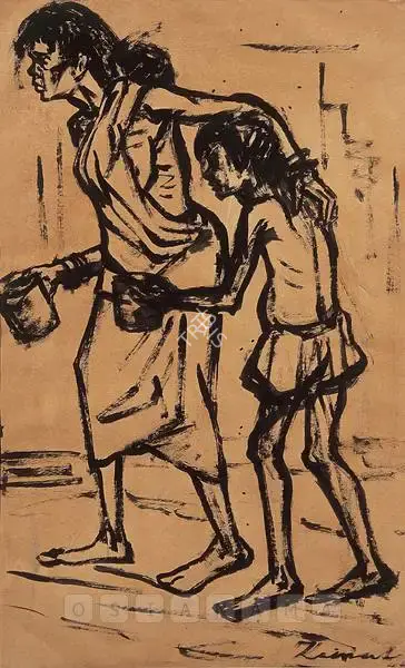 Abedin, Zainul (Artist). The Bengal Famine Series, c.1944 | Painting