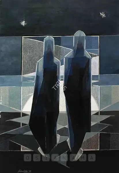 Sabavala, Jehangir (Artist). Dark Silhouettes, The Moon, 2003 | Painting