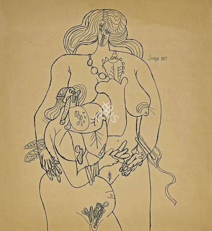 Souza, F.N. (Artist). Untitled, 1967 | Drawing